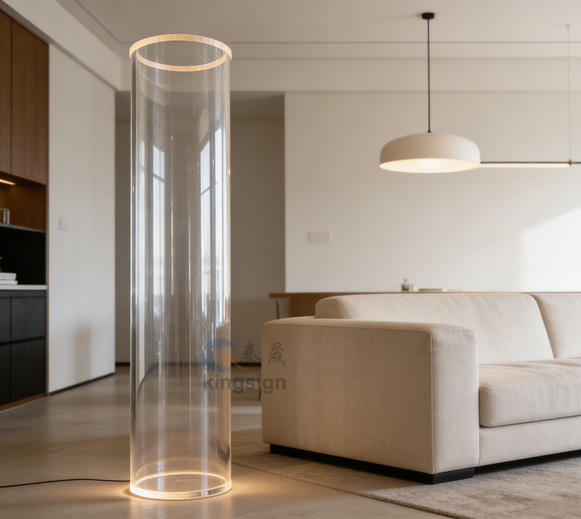 Feadáin Aicrileach Kingsign le haghaidh Réitigh Dhomhanda Tionscail & Dearaidh