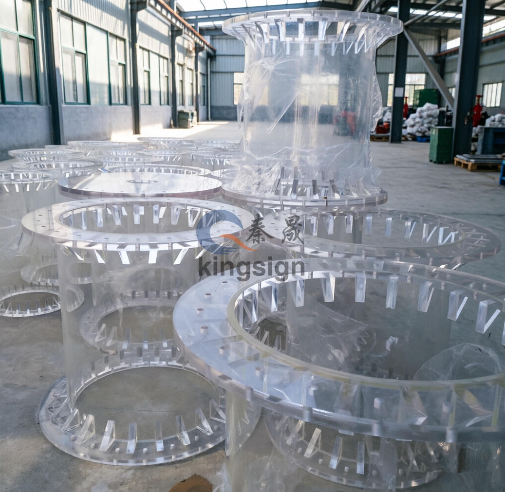 Píopaí Flange Aicrileach Clear Custom Kingsign